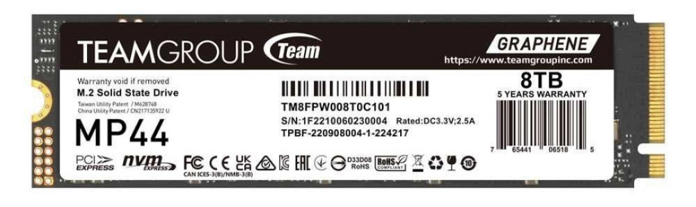 8TB (8000Gb) SSD m2 NVMe Team Group MP44 Харьков - изображение 3