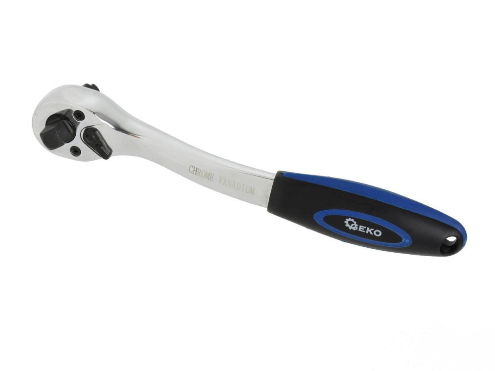 Тріскачка "GeKo" 3в1 (1/4", 3/8", 1/2") вигнута 210 мм Киев - изображение 2