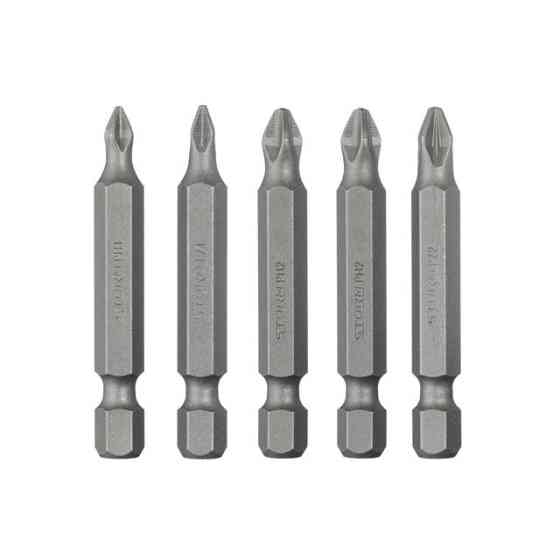 Набір викруткових насадок, PH1, PH2, PZ1, PZ2, 1/4"×50 мм, ACR, S2, 5 од., STORM Львів