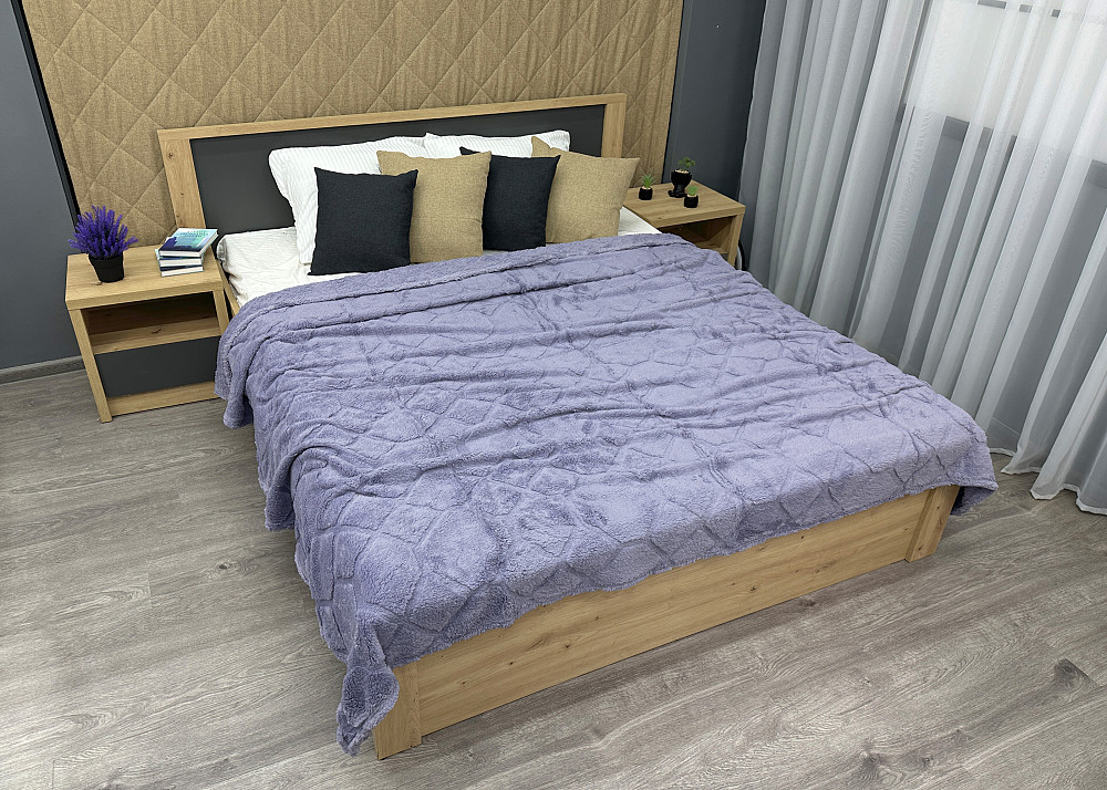 Плед-покрывало Ромб 200х230 см (+-5см) Светло-лавандовый (87-257) Киев - изображение 3