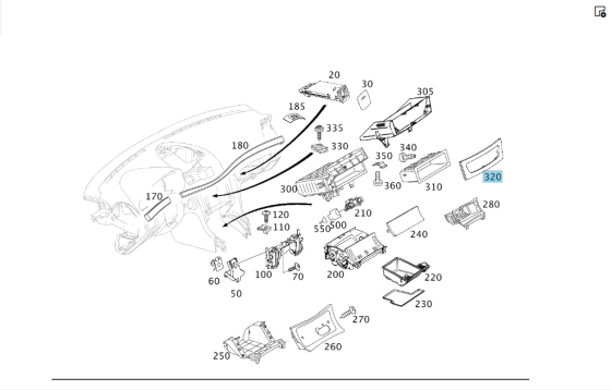 Mercedes-Benz  A2116808736 Дерев'яне декоративне облицювання блоку кнопок передньої панелі Класик рестайлінг E-class W211 E-class S211 Одеса