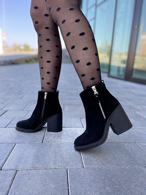 Lexi Черевики жіночі Lexi чорні натуральна замша каблук 9 см размер 36 (2747) Коломыя - изображение 2