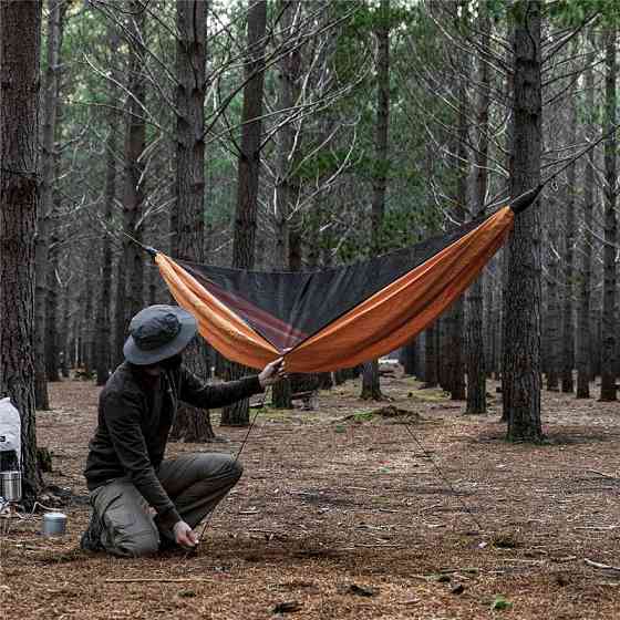 Гамак одномісний із москітною сіткою та тентом Naturehike Shelter camping NH20ZP092, 75D pongee, пом Київ