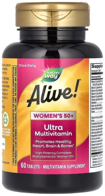 Мультивітаміни для жінок Nature's Way Alive! Women's 50+ Multi-Vitamin 60 таблеток Київ - фото 1