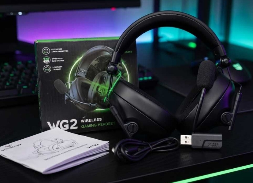 Игровые наушники WESEARY WG2 | 2.4GHz + Bluetooth | LED | Новые. Харьков - изображение 7