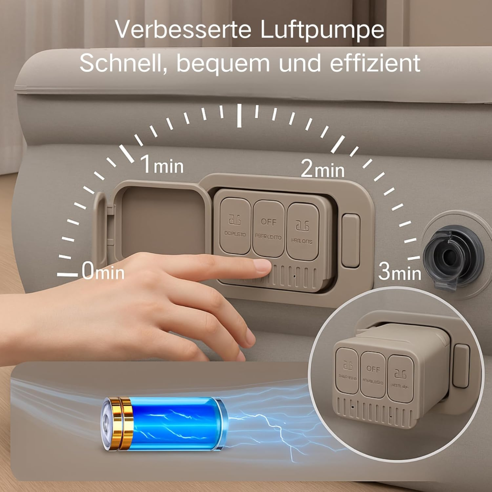 Самонадувне ліжко Luxchoice 196 x 150 x 36см Луцк - изображение 3