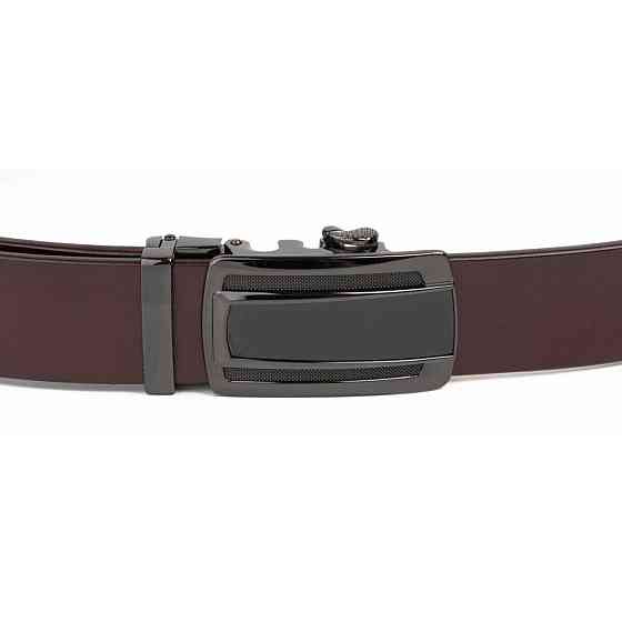 Ремень мужской с темной пряжкой автомат Vintage 20295 Черный Киев