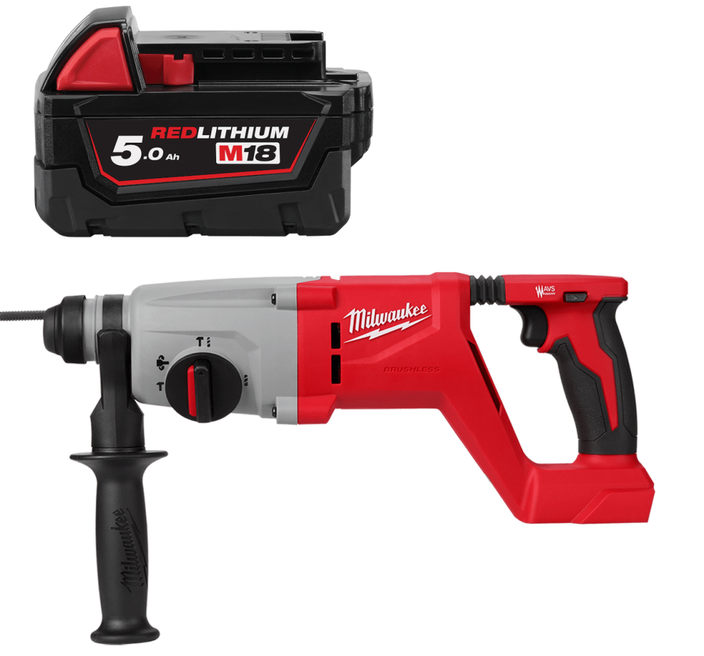 Перфоратор акумуляторний безщітковий SDS PLUS MILWAUKEE M18 BLHACD26-0 (2,6 Дж) (каркас) + M18 B5 подарунок Одеса - фото 1