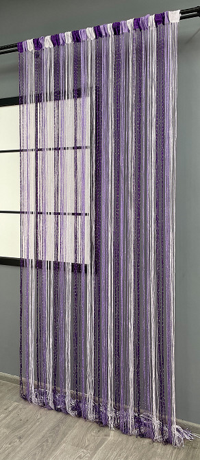 Шторы-нити с люрексом Фиолетовый с сиреневым и белым 300х300см 1 шт (61-081) Киев - изображение 4