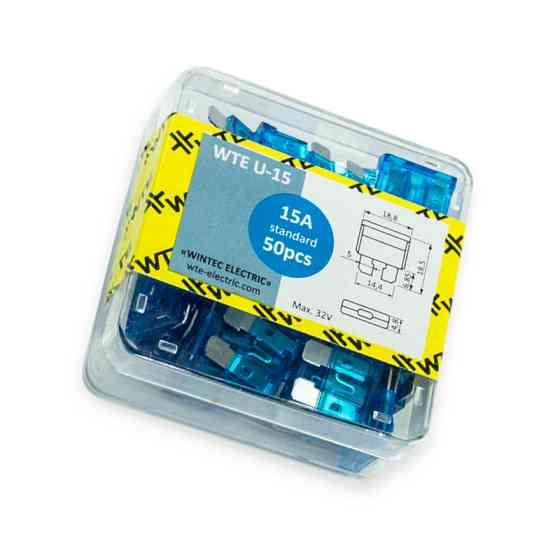 Запобіжники Євро АТО (WTE) 15А (коробка 50шт) Мукачево