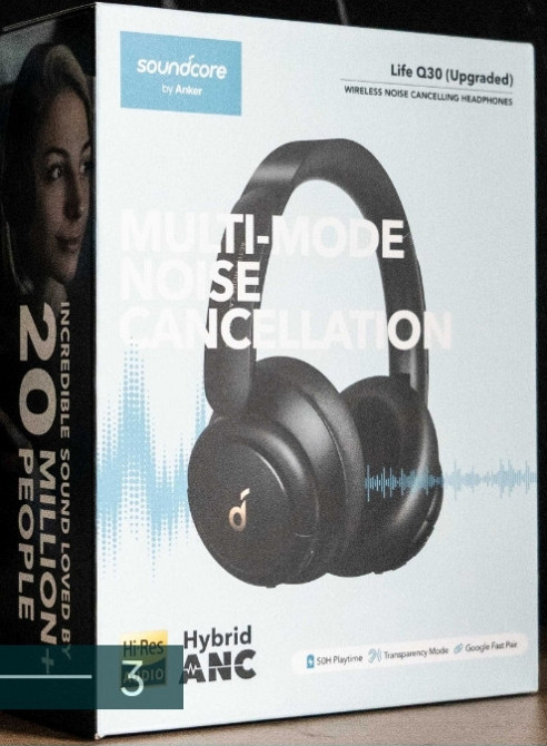 Наушники с шумопоглинанням безпроводные: Soundcore by Anker Life Q30 Bluetooth. Харьков - изображение 1