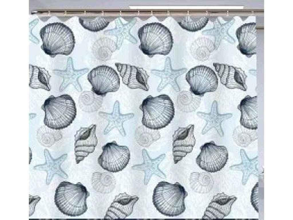 Штора для ванної 180*180см блакитний Морське дно ТМ Eco Fabric Київ - фото 1