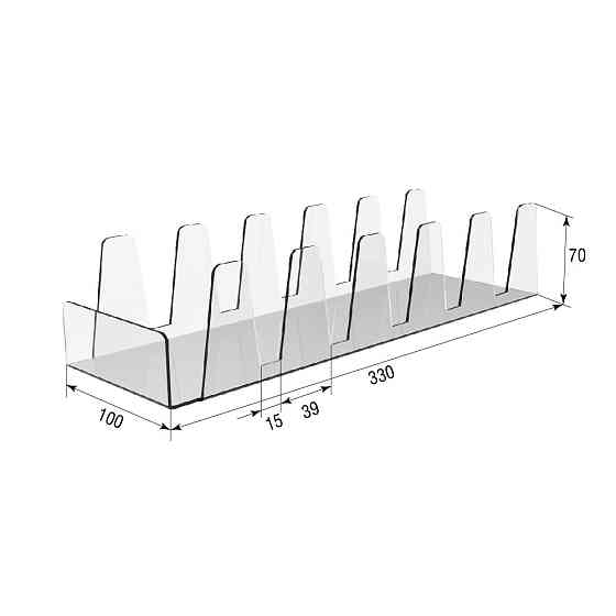 Підставка EKOSTAR під товар на 6 секцій 330х100х70 Київ