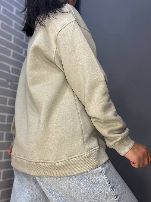 Світшот жіночий Pepper&mint 24-14 базовий простий подовжений оверсайз темно бежевий, темно-бежевий, S Київ - фото 6