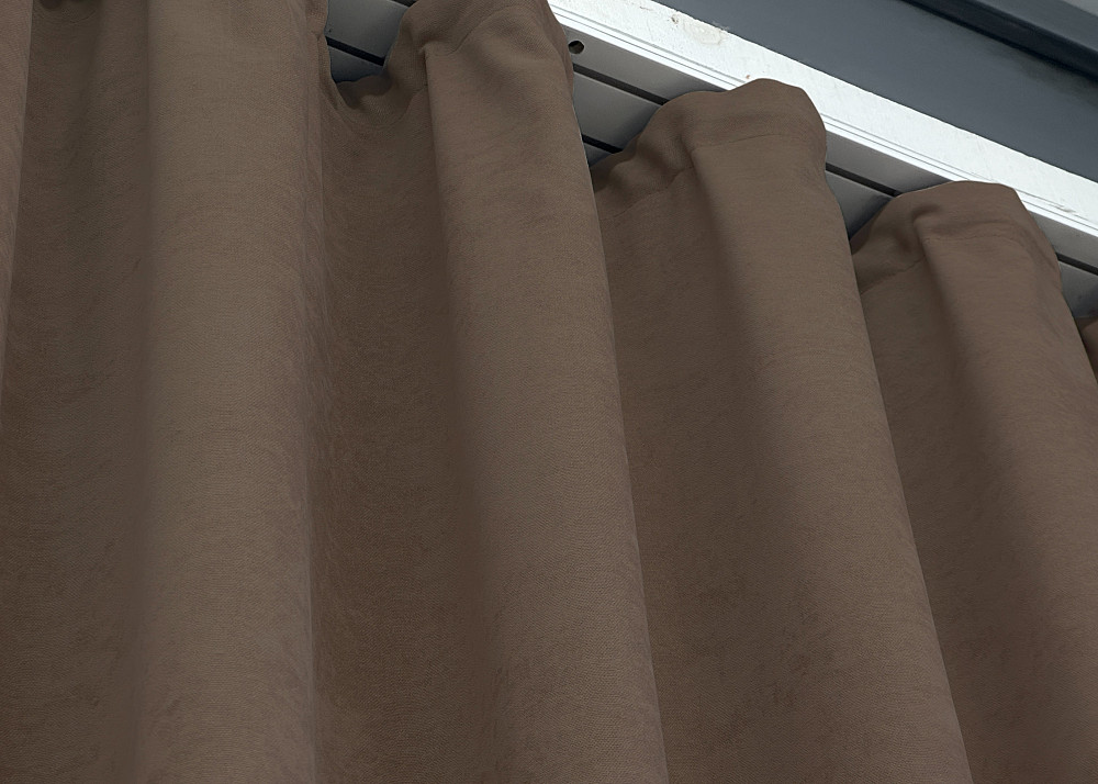 Шторна тканина мікровелюр Petek YL колір коричневий 1802ш Київ - фото 5