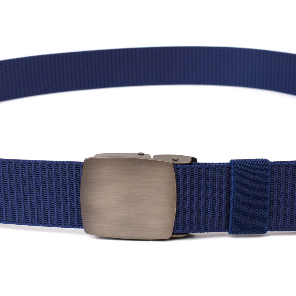 Надежный мужской ремень с металлической пряжкой из текстиля 20596 Vintage Синий Киев - изображение 2
