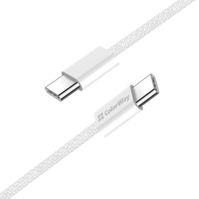 Дата кабель USB-C to USB-C 1.0m 60W 3.0А grey ColorWay (CW-CBPDCC061-GR) Винница - изображение 10