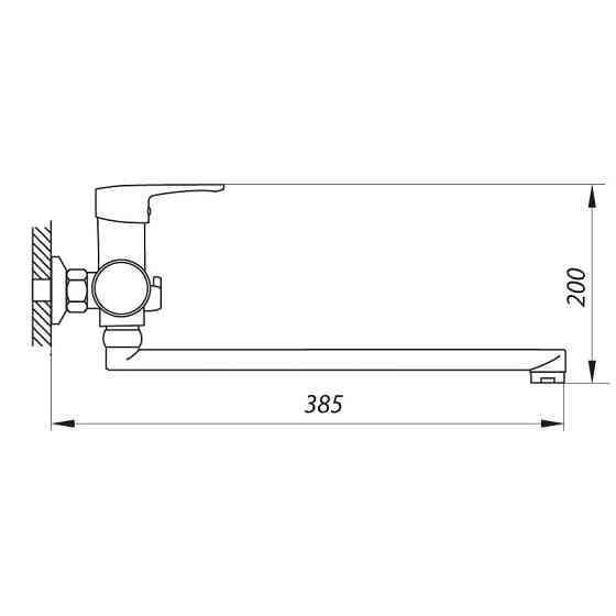 Смеситель для ванны Zerix FIV A439 с универсальным дизайном Харьков
