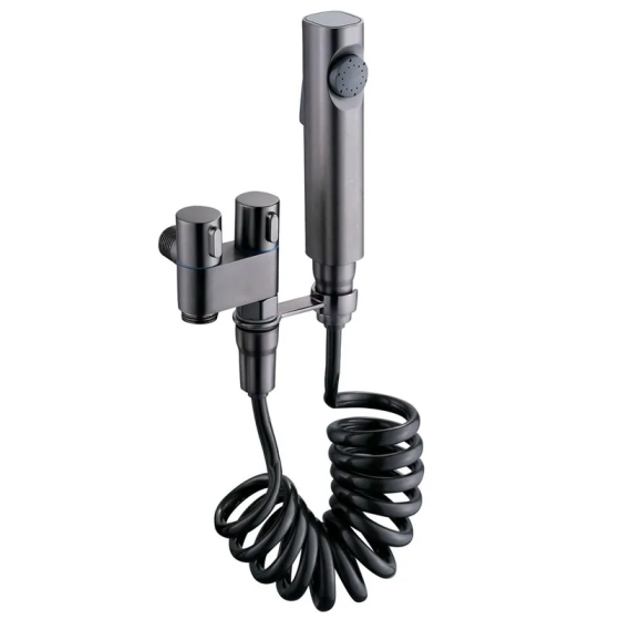 Настінний кран для гігієнічного душу Mixxus AVT-01 GRAPHITE з лійкою колір графіт (MI6837) Чернівці