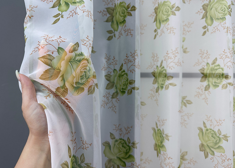 Кухонная арка VR-Textil № 000к белый с салатовым 280х150 см (51-241) Киев - изображение 3