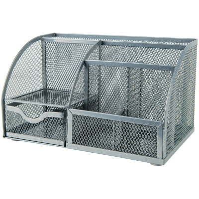 Настільний набір Axent підставка-органайзер 220x140x130 мм металева, срібляста (2125-03-A) Вінниця - фото 1