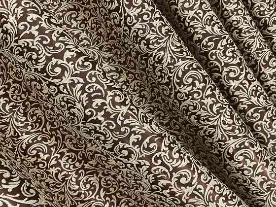 Комплект готових штор VR-Textil Софт Вензель № 2043ш(А) Шоколадний з бежевим 140х275 см 2шт (39-0066) Київ