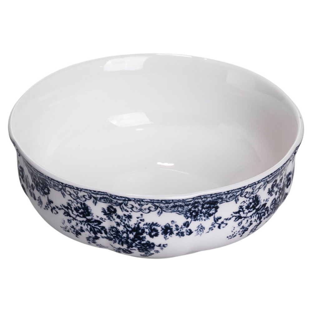 Столовий набір посуду тарілок і чашок 32 предмети на 6 персон Vintage Elegant порцеляновий, обідній столовий сервіз тарілок Синій Київ - фото 2