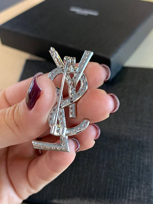 Сен Лоран брошка / Yves Saint Laurent брошка, россыпь циркония Одесса - изображение 2
