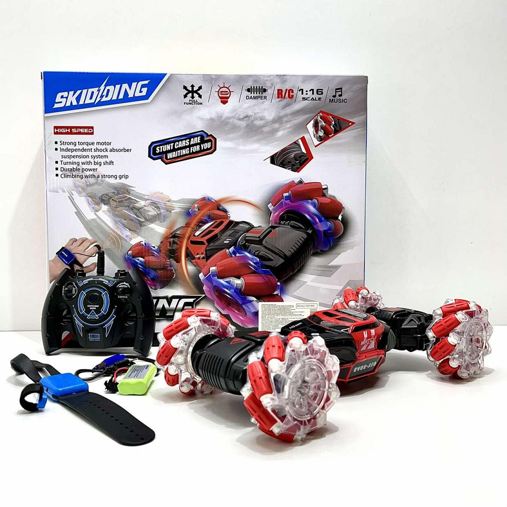 Машинка трюкова перевертень всюдихід на радіокеруванні від пульта та рукою музичні та світлові ефекти Червоний (UD2196A) Чернигов - изображение 1