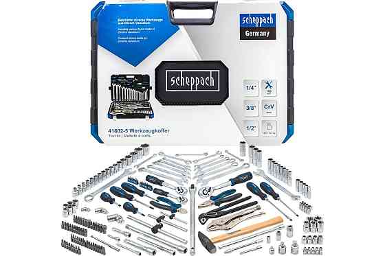 Набор инструментов 1/4", 3/8", 1/2", 180 предметов SCHEPPACH SCH-41802-5 Одеса