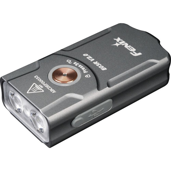 Кишеньковий ліхтар-брелок Fenix E03R V2.0 500лм (Сірий) Вінниця - photo 1