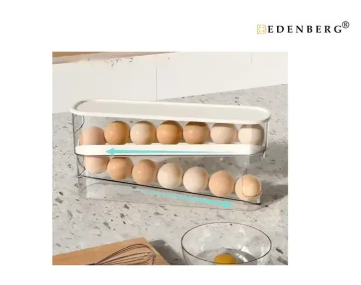 Подставка-органайзер для хранения яиц двухслойная с автоматическим качением Коломия - фото 2