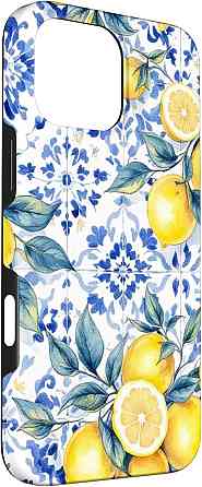 Чохол iPhone 16 Pro Max Summer Lemon Sicilian Лимон Неоновий протиударний двошаровий PC+TPU Київ
