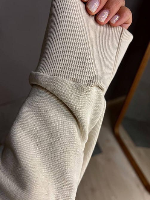 Костюм женский Quzen 485-485 Barbie оверсайз свитшот и брюки палаццо светло бежевый, світло-бежевый, M Киев - изображение 20