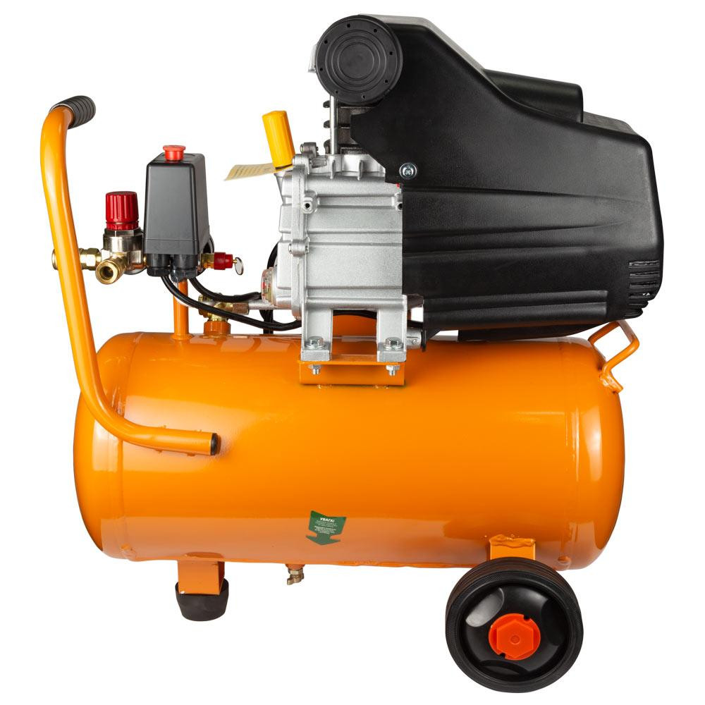 Компресор одноциліндровий 1.5 кВт 198 л/хв 8бар 24 л (2 крани) GRAD (7043555) Київ - фото 6