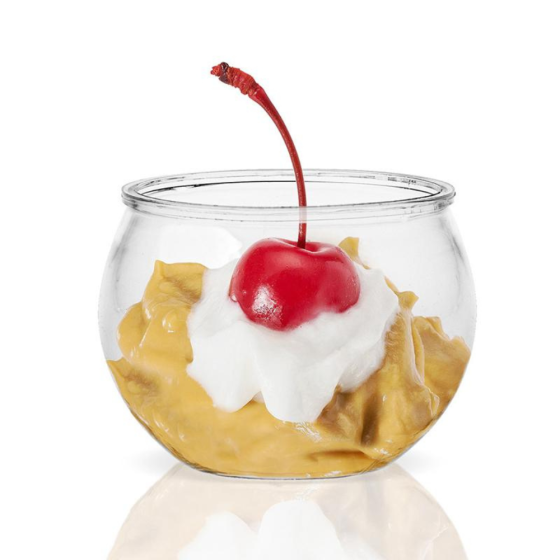 Набор стаканов десертных 75 мл, 10 шт, многоразовые, пластиковые,прочные курглые, для фуршетов креманка для десертов,прозрачная Каменец-Подольский