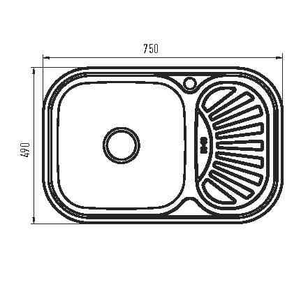Мийка кухонна Zerix Z7549-08-180MD    ( ZS0575 ) 35313 Харків