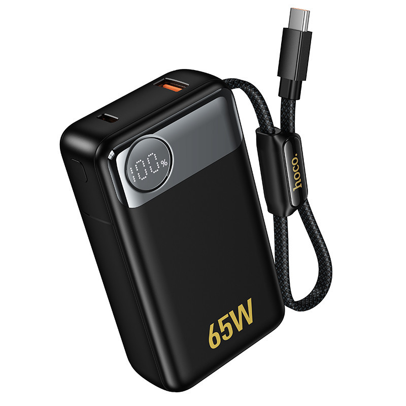 Павербанк 12000 mAh HOCO Q53 Skillful PD65W быстрая зарядка черный power bank повербанк Одесса - изображение 3
