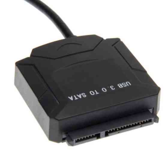 Перехідник USB 3.0 Type-A --> SATA III (F) 2.5"/3.5" 7+15pin з БЖ, чорний Вінниця