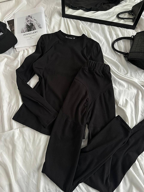 Жіноча базова тепла та приємна термобілизна пума Чорний, 42 Одеса - фото 1