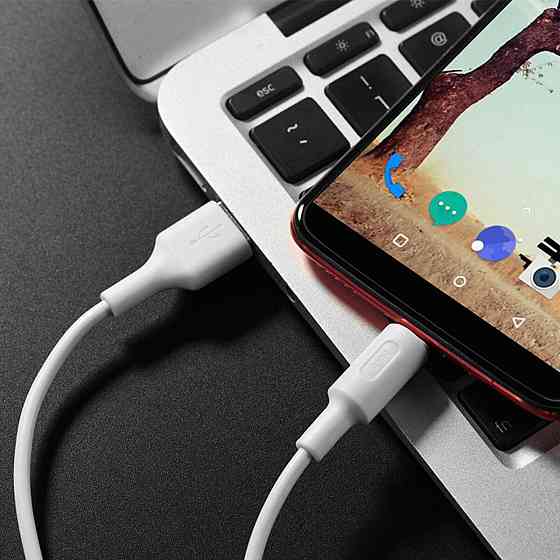 Кабель USB - Type-C HOCO X25 2A 1m PVC PVC конектори колір білий 6957531080152 Одеса