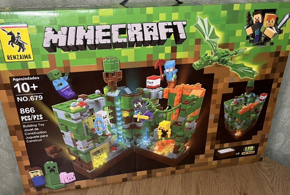 Констркутор minecraft з LED підсвіткою 850 деталей | лего майнкрафт Київ - фото 6