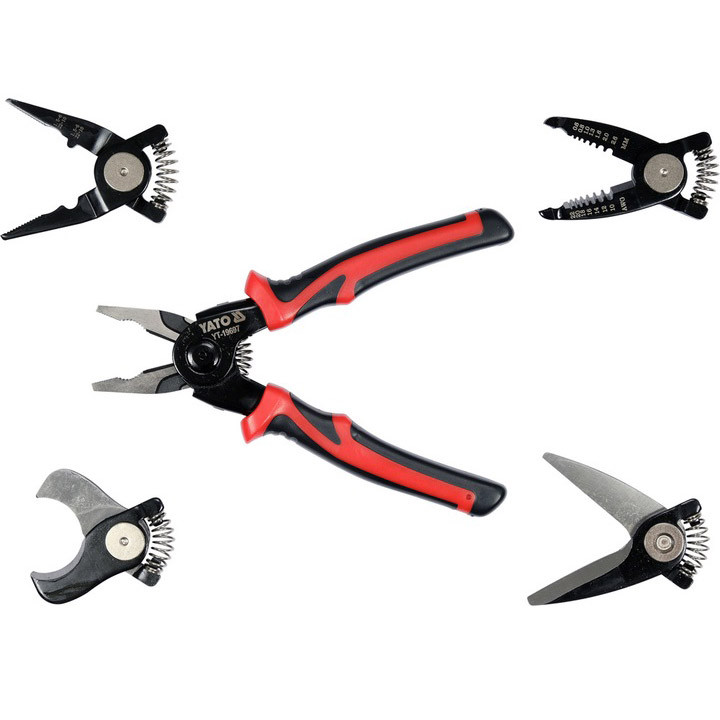 Многофункциональный набор быстросменных инструментов 5 в 1 (плоскогубцы, зачистка изоляции, обжимные щипцы) LF-12 Львов - изображение 19
