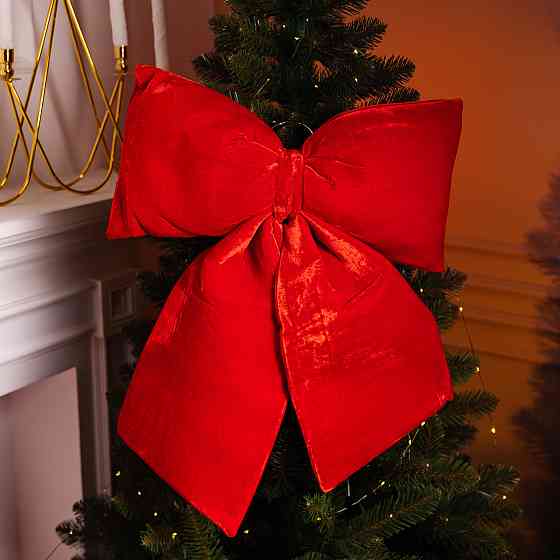 Yiwu Оксамитовий бант для декору на ялинку 35×45 (см) Червоний CR-2-15 Коломыя