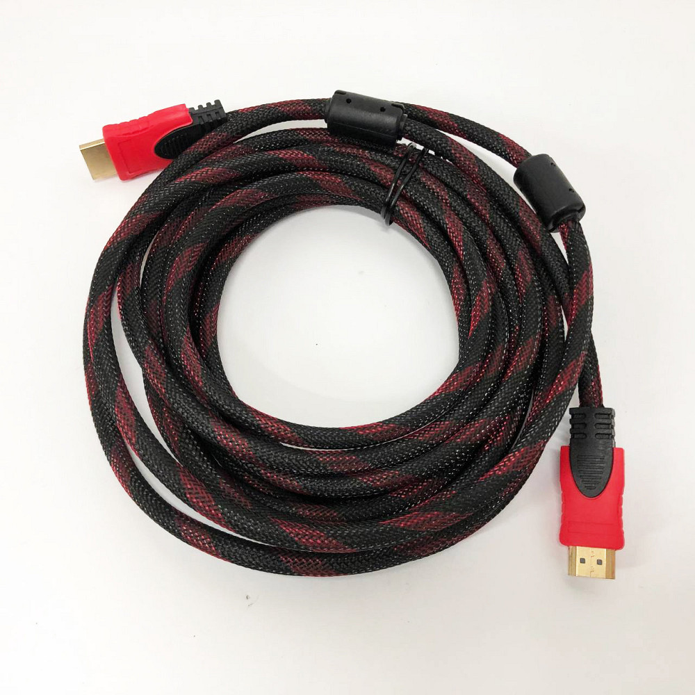 Кабель усиленный 5м переходник адаптер HDMI-HDMI папа-папа аудио видео шнур в обмотке EA-93 Киев - изображение 3