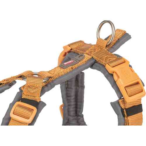 Шлей Trixie Premium для собак трекинговый S 36–44 см 15 мм оранжево-серый Киев