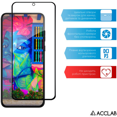Скло захисне ACCLAB Full Glue MOTO EDGE 30 Neo Black (1283126546679) Вінниця - фото 5