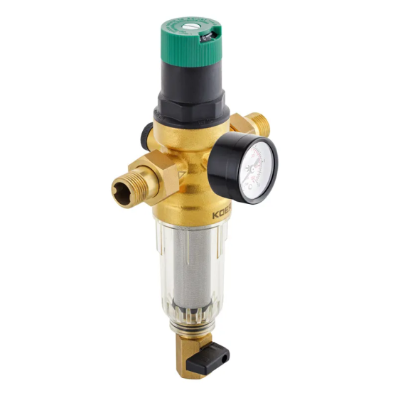 Фільтр самоочисний з редуктором тиску та манометром Koer KR.1242 - 1/2" ЗР (KR3187) Київ