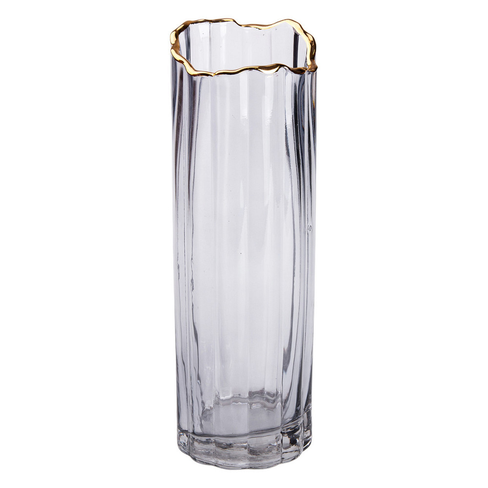 Стеклянная ваза для цветов, декоративная серая, 29,5 см HP-1713 Киев - изображение 2