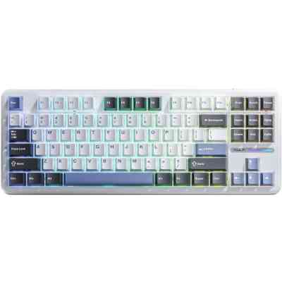 Клавіатура Aula F87 Gasket Greywood V3 Wireless/Bluetooth/USB UA White (6948391208602) Вінниця